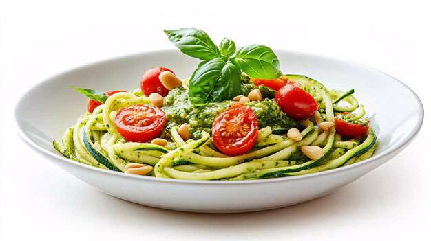 Zucchini Noodles with Cherry Tomatoes